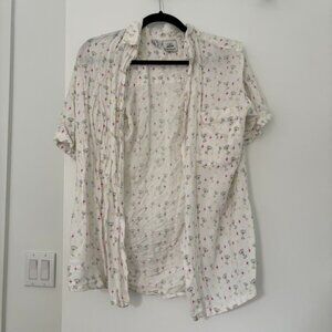 Men's short sleeve button down martini glass print